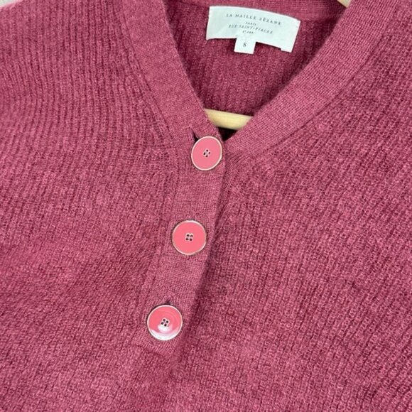 Sezane Willy Jumper Sweater Rosewood Pink Knit Baby Alpaca Italy Mohair Size S - Picture 8 of 15